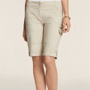 Chico’s ultimate fit Bermuda shorts white cargo 1